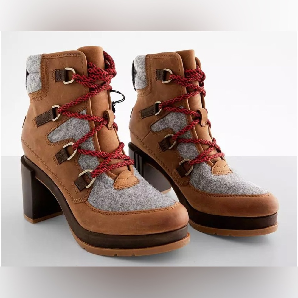 Sorel NWT Blake Leather Heeled Ankle Boot/Booties in Velvet Tan Size 9.5